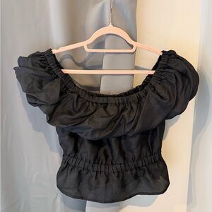 Black Off-Shoulder Top - Women